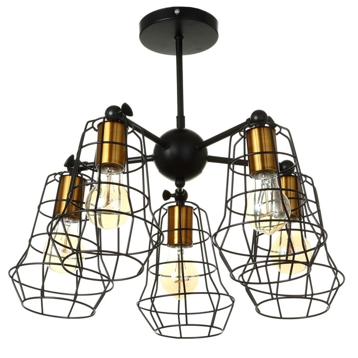 Люстра 2210/5 E27 40Вт черно-бронзовый 34,4х34,4х68 см BayerLux