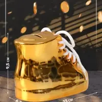 Копилка для денег &laquo;Золотой ботинок&raquo;, керамика, 13&times;6.3&times;9.5 см