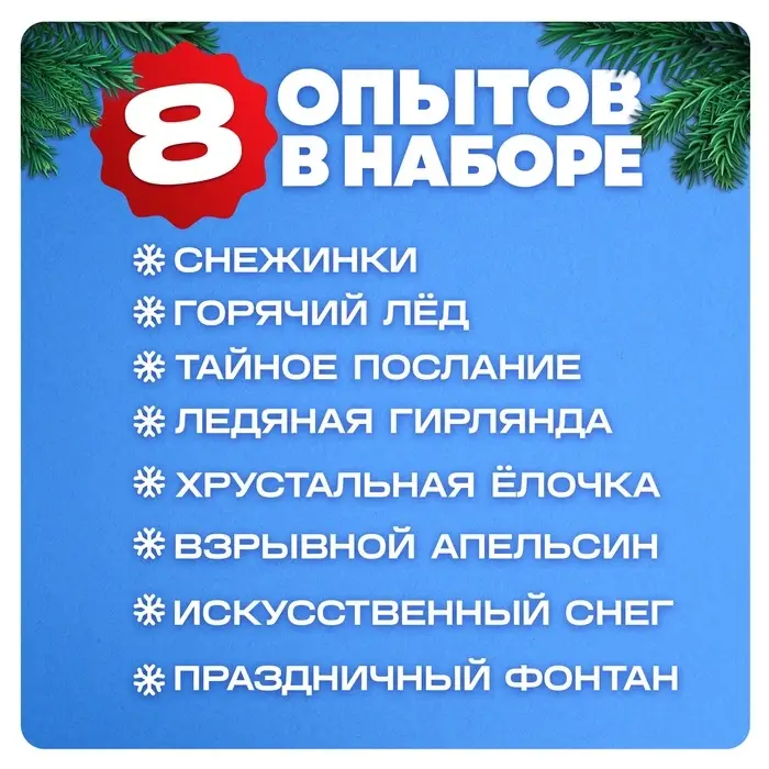 Набор для опытов &laquo;Новогодние чудеса&raquo;, 8 опытов