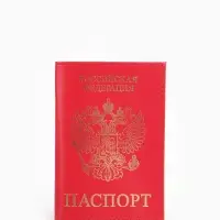 Обложка для паспорта, натуральная кожа, тиснение фольгой, гладкая, розовая