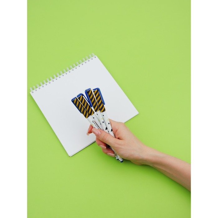 Набор пластиковых ручек  Набор пластиковых ручек "Лучший выпускник школы", синяя паста 0.7 мм, 4 шт