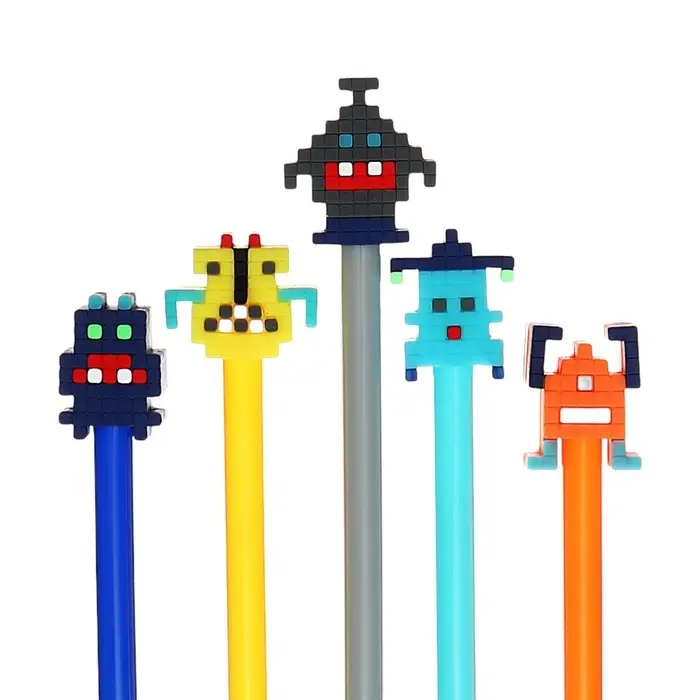 Ручка-прикол Calligrata &laquo;Робот&raquo;, чёрный стержень, гелевая, МИКС