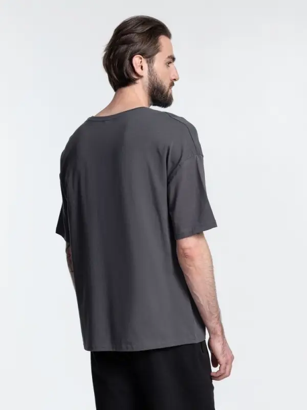 Футболка унисекс оверсайз Crosstown, темно-серая, размер XL