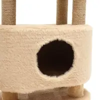 Домик для кошек с когтеточкой, 80&times;33&times;91 см, овальный, с площадкой, джут, цвет МИКС