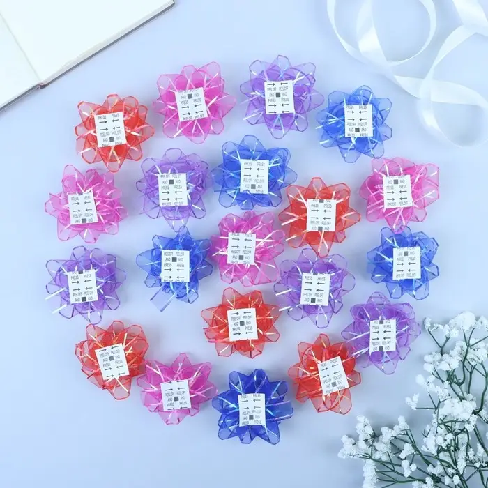 Бант - звезда №7.5 «Золотая полоса», МИКС