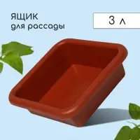 Ящик для рассады, 23.5&times;23.5&times;7 см, 3 л, пластик, цвет МИКС