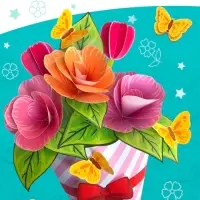 Книга-вырезалка &laquo;Объёмные букеты&raquo;, 28 стр.