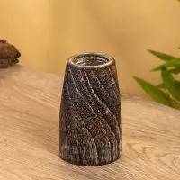 Подсвечник, d=4 см, 9&times;9&times;12 см, дерево джати, тёмно-коричневый