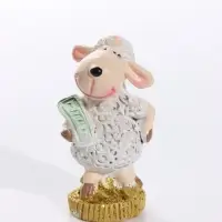 Фигурка полистоун &laquo;Овечка Бяша с денюжкой&raquo;, 2.5&times;2.5&times;4 см, МИКС