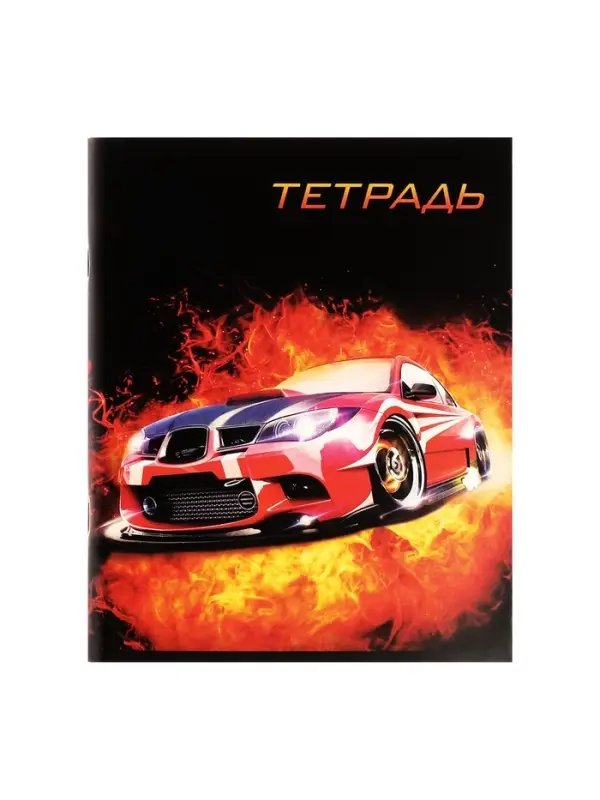 Тетради 96 листов в клетку Calligrata &laquo;Авто&raquo;, серые листы, 4 штук