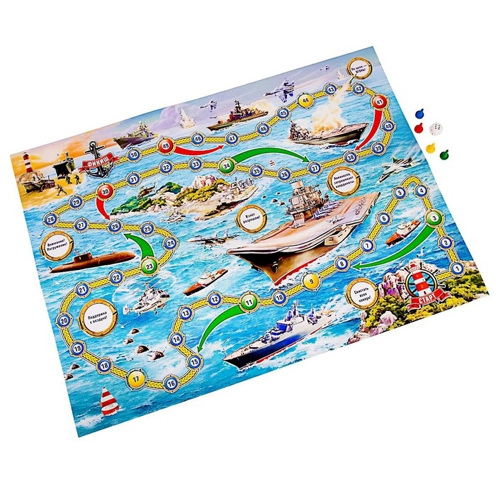 Настольная игра-ходилка «Морской бой» Настольная игра-ходилка «Морской бой»