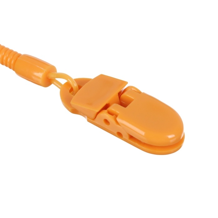 Соска - пустышка ортодонтическая, силикон, +6 мес., с держателем цвет оранжевый Соска - пустышка ортодонтическая, силикон, +6 мес., с держателем цвет оранжевый