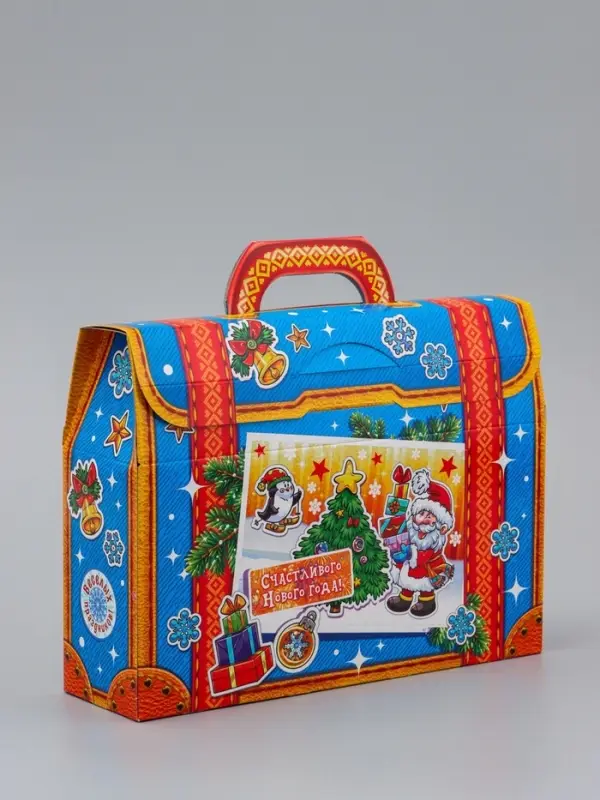 Коробка Новогодняя подарочная Коробка Новогодняя подарочная "Портфель" 26 х 19,5 х 7,5 см