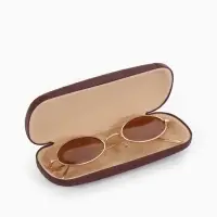 Футляр для очков на хлопушке, размер 16&times;5.8&times;3 см, коричневый