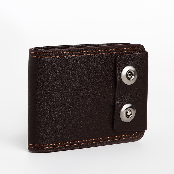 Портмоне мужское на магнитах, отдел для купюр, для карт, для монет, цвет коричневый Портмоне мужское на магнитах, отдел для купюр, для карт, для монет, цвет коричневый