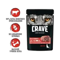 Влажный корм Crave для кошек, пауч говядина в желе 70г Влажный корм Crave для кошек, пауч говядина в желе 70г