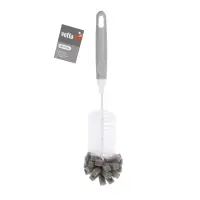 Ерш для посуды с губкой 30х5 см, тм VETTA, анатомическая ручка, полипропилен, поролон