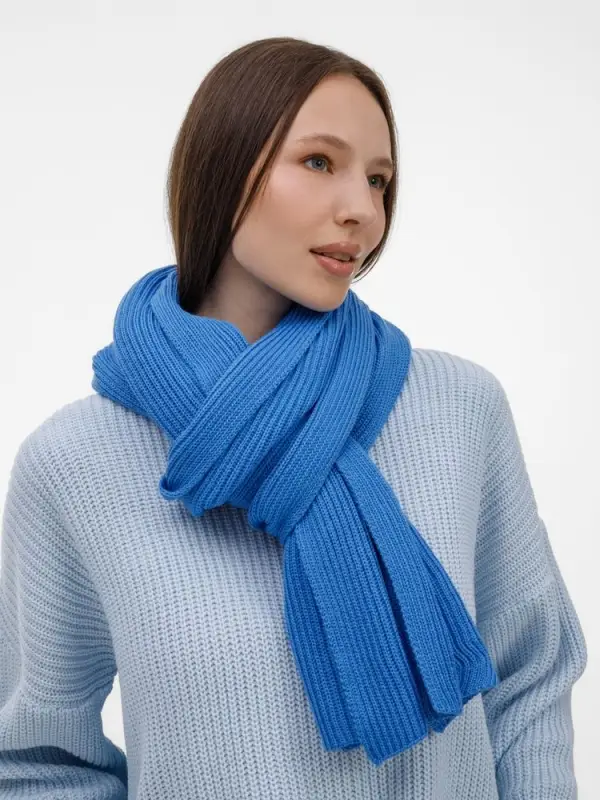 Шарф Nobilis Mono, ярко-синий