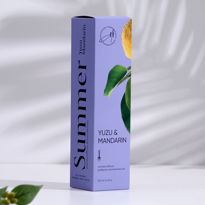Диффузор ароматический, Диффузор ароматический, "Yuzu mandarin", юзу и мандарин, 100 мл