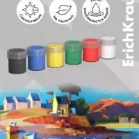 Акриловые краски 6 цветов ErichKrause Art Spirit, 20 мл