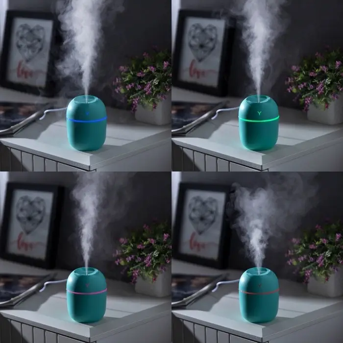 Увлажнитель воздуха, Luazon HM-20 ультразвуковой, 0.22 л, 1.5 Вт, USB, зелёный