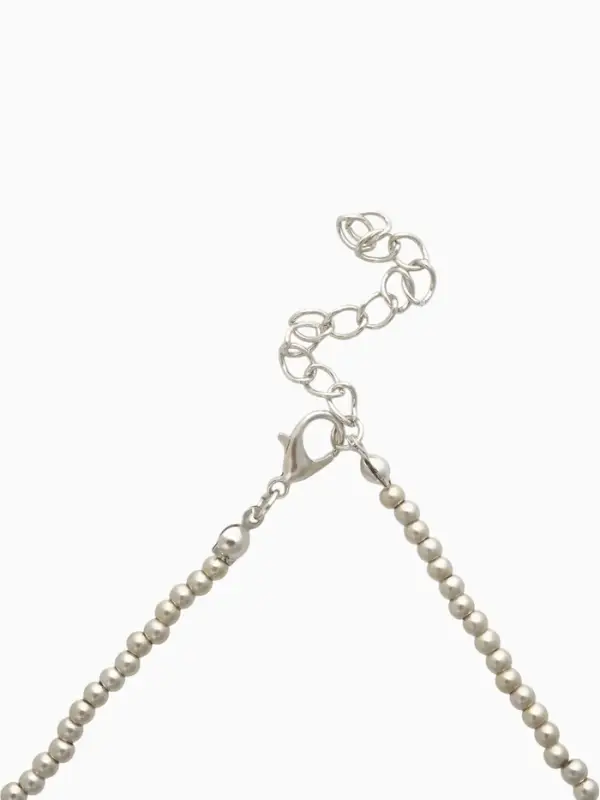 Колье "Сердце" под гематит, цвет серебро