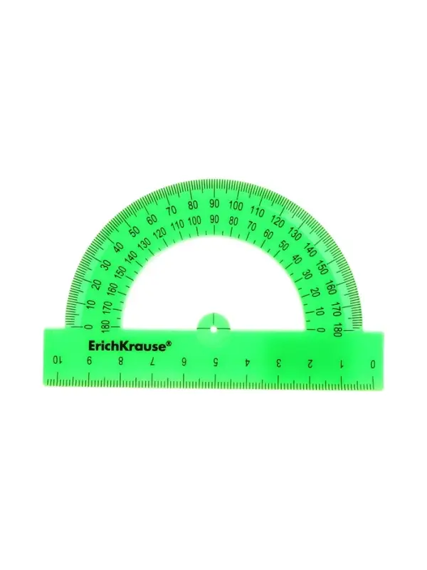 Транспортир 10см 180°, ErichKrause Транспортир 10см 180°, ErichKrause "Neon Solid", пластик, непрозрачный, коробка-дисплей, МИКС