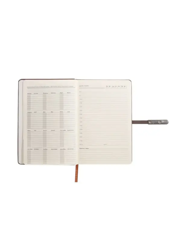 Ежедневник недатированный формат А5, с хлястиком, 112л, линия, пвх, Узор Коричневый Ежедневник недатированный формат А5, с хлястиком, 112л, линия, пвх, Узор Коричневый