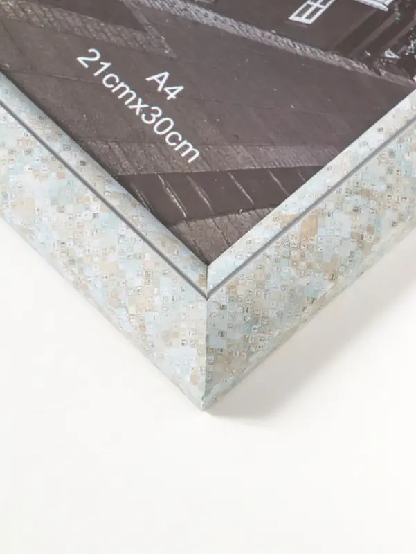 Фоторамка пластик формат А4 "Марокканская мозаика" оттенки голубого 35,7х27х2 см