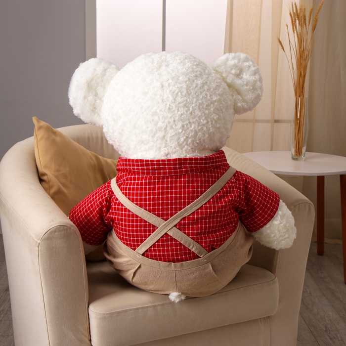 Мягкая игрушка «Медведь», в красной рубашке, 100 см, цвет белый Мягкая игрушка «Медведь», в красной рубашке, 100 см, цвет белый