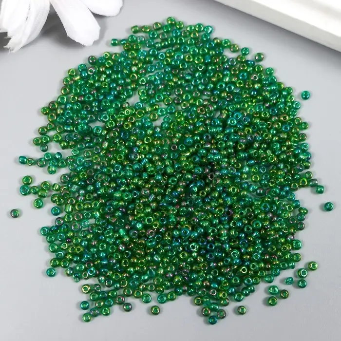 Бисер круглый размер 12/0  Бисер круглый размер 12/0 "Темная бирюза" 20 гр
