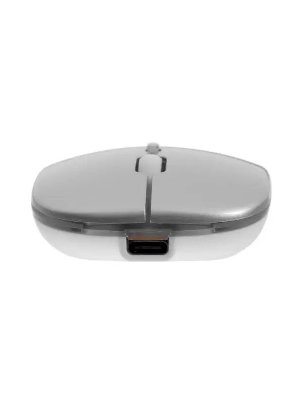 Мышь MB-2.4 беспроводная, оптическая, подсветка, 800-1600 dpi, USB, Bluetooth, серебристая Мышь MB-2.4 беспроводная, оптическая, подсветка, 800-1600 dpi, USB, Bluetooth, серебристая