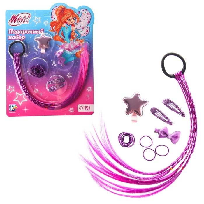 Подарочный набор аксессуаров для волос Подарочный набор аксессуаров для волос "Блум", WINX