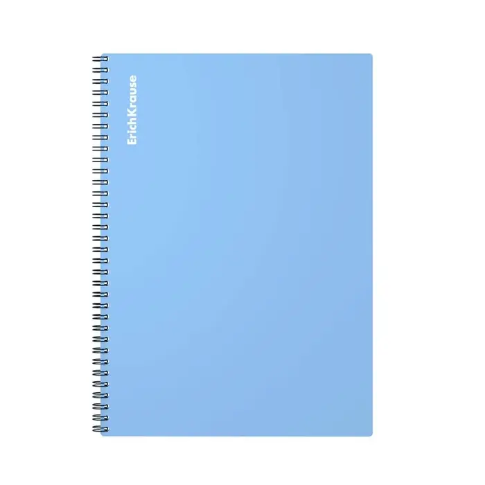 Тетрадь на спирали ErichKrause. Pastel А4, 80 листов, в клетку, пластиковая обложка, блок офсет, МИКС