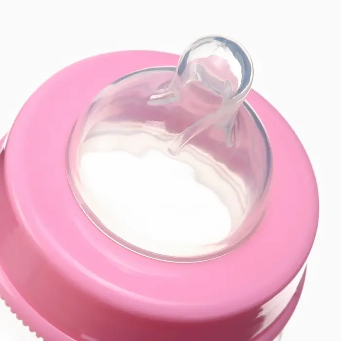 Бутылочка для кормления M&B, широкое горло, &Oslash;50 мм, от 0 мес.,180 мл., розовый