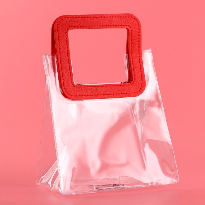 Пакет подарочный из ПВХ, красный, 20 х 18 х 10 см Пакет подарочный из ПВХ, красный, 20 х 18 х 10 см