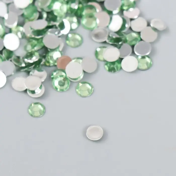 Декор для творчества в бутылочке Декор для творчества в бутылочке "Стразы. Светло-зелёный" набор 500 шт d=0,5 см 7х2х2 см