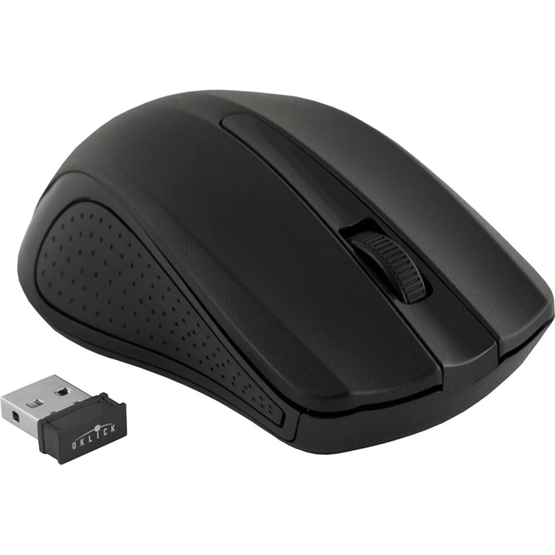 Мышь компьютерная Oklick 485MW черный оптич WLS USB/1600dpi/3but