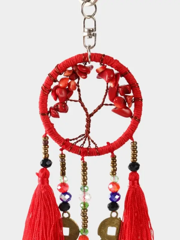 Брелок ловец снов Брелок ловец снов "Древо" 19 см, цв. красный