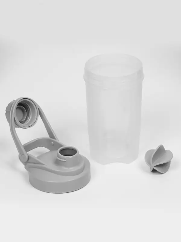 Шейкер спортивный для коктейлей, спортивного питания, 500 мл, Power, 18.5&times;11 см, серый