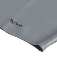 Шапочка для плавания взрослая ONLYTOP, для длинных волос, силиконовая, обхват 54-60 см, серая