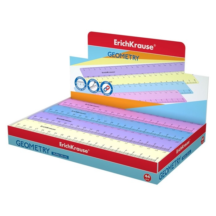 Линейка 20 см ErichKrause  Линейка 20 см ErichKrause "Pastel", микс