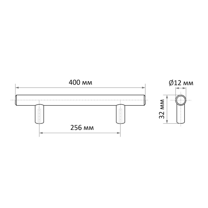 Ручка рейлинг CAPPIO FRIDA, нерж. сталь, d=12 мм, м/о 256 мм, цвет золото Ручка рейлинг CAPPIO FRIDA, нерж. сталь, d=12 мм, м/о 256 мм, цвет золото