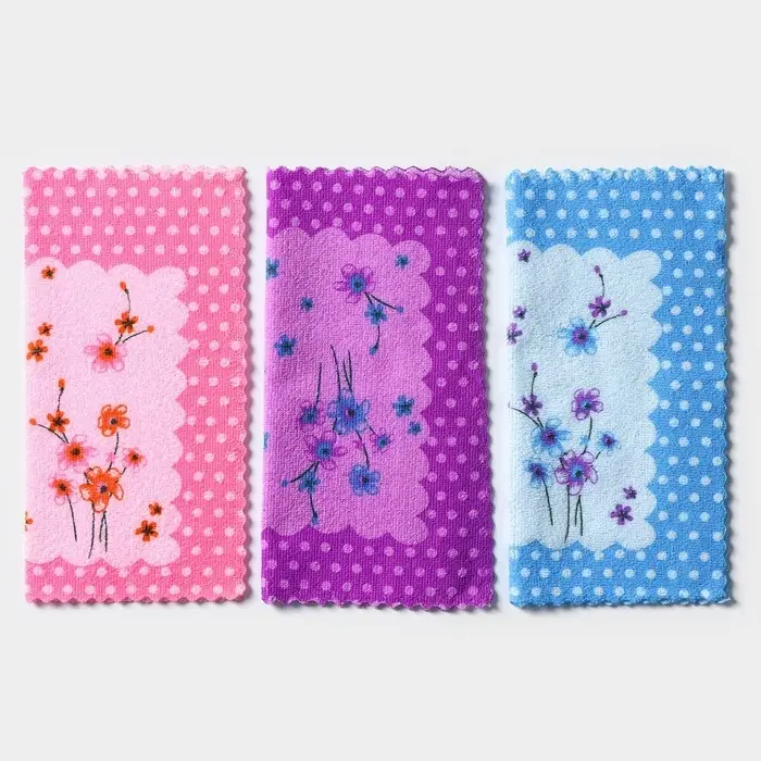 Салфетка для уборки Доляна «Полевые цветы», 29×29 см, микрофибра, МИКС Салфетка для уборки Доляна «Полевые цветы», 29×29 см, микрофибра, МИКС