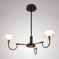 Люстра 1695/3 LED 72Вт 3000-6000К черно-золотой 65х65х26,5 см BayerLux