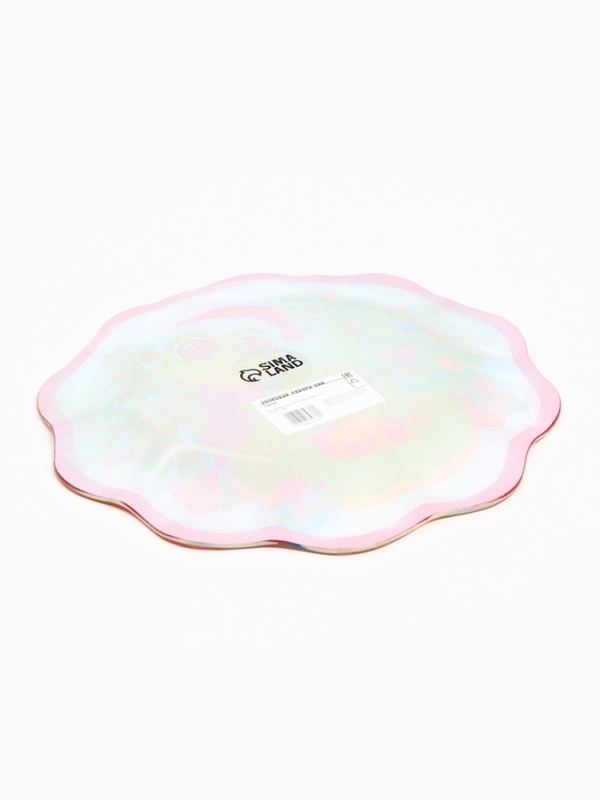 Тарелка стеклянная новогодняя символ года 2025 Змея «Веселого Нового года!», Микки Маус, 23 см Тарелка стеклянная новогодняя символ года 2025 Змея «Веселого Нового года!», Микки Маус, 23 см