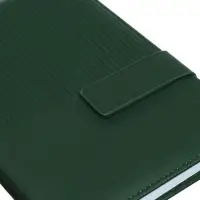 Ежедневник недатированный, А5, 140 л., клетка, кожзам, с хлястиком, &laquo;Полоски&raquo;, изумрудный