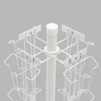 Буклетница настольная вращающаяся 20 ячеек А6, 30&times;30&times;80 см, белая