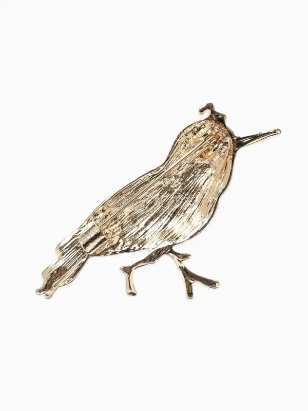 Брошь &laquo;Птица&raquo; синица, цветная в золоте