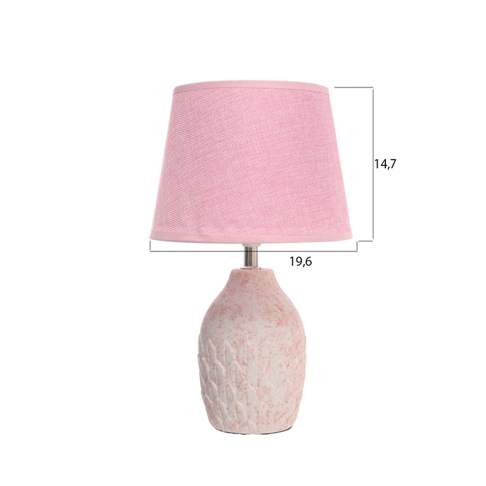 Лампа настольная Лампа настольная "Какао" 1х40Вт Е14 розовый 20х20х34см